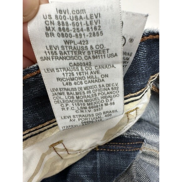 Vintage Levis Silver Tab Jeans Blue Black Denim Bootcut Y2K Western Mens 34x29 - Picture 12 of 14